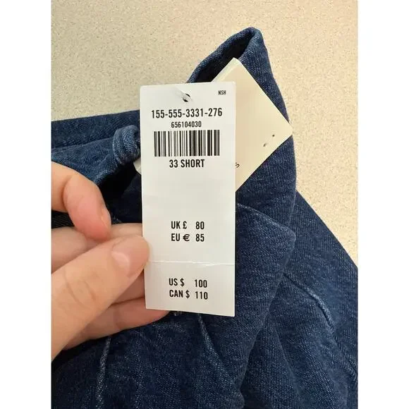 Abercrombie & Fitch Sloan Ultra High Rise Wide Leg Tailored Jean Size 16 Short - Picture 5 of 6